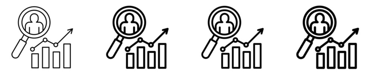 User Behavior Icon Set Different Style Collection
