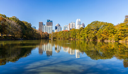 Beautiful Piedmont Park in autumn, Atlanta, Georgia