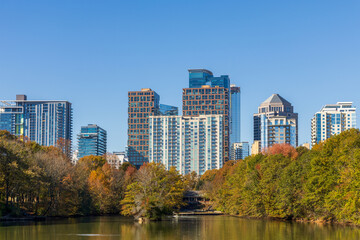 Beautiful Piedmont Park in autumn, Atlanta, Georgia