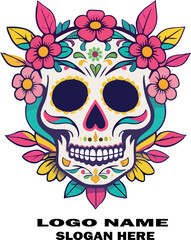 calaverita literaria logo icon vector .