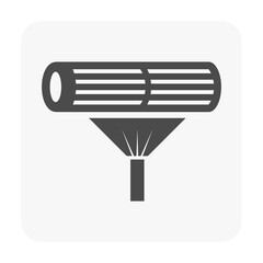 Squirrel fan cleaning vector icon, water spray used to wash dust and contaminants from fan blades. HVAC maintenance for airflow,  efficiency, cleaner air quality and disease prevention.