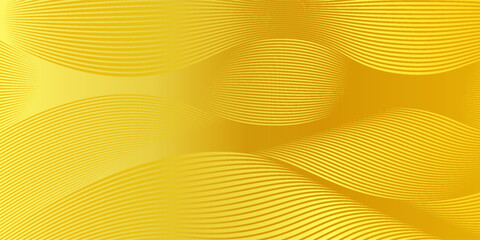 Luxurious Background with Wavy Gold Line Elements