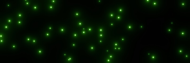 Abstract green starry night sky background