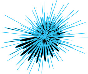 Obraz premium The image presents a striking abstract design featuring a central black figure that appears to be clustered or condensed, creating a sense of focus and intensity.