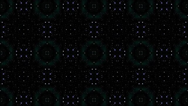 kaleidoscope grid of glowing digital constellations