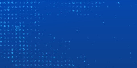 Blue Tech Finance Fintech Background Abstract Pixel Pattern. Abstract Business Tech Science Vector Backdrop.
