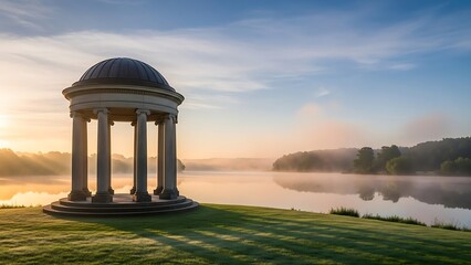 Stunning Temple of the Four Winds at Castle Howard at Sunrise.