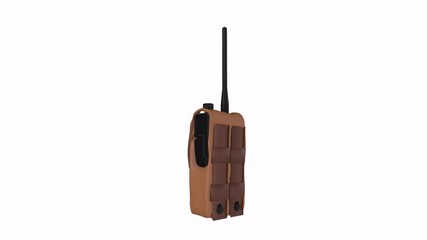 Vintage Walkie-Talkie with Leather Case