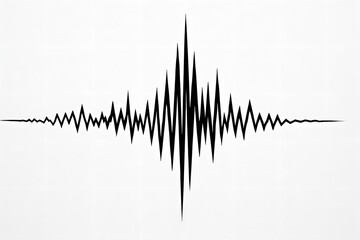 Dramatic Seismograph Line Graphic — Earthquake Measurement Concept