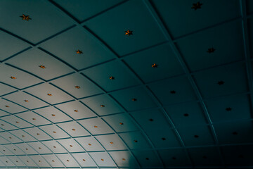 decorative roof top blue and dark shadow