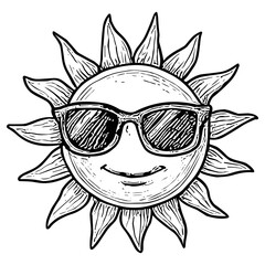 Sun with Sunglasses