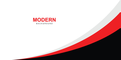 abstract creative minimalist black red curve shapes design for banner, poster, background.
