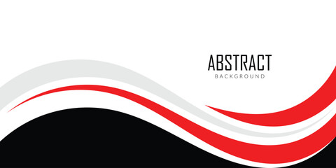 abstract creative minimalist black red dynamic wave shapes design for business card, poster, background.