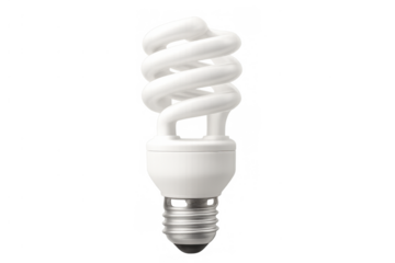 Compact fluorescent lamp (cfl) light bulb with spiral tubing providing energy efficiency and eco-friendly lighting