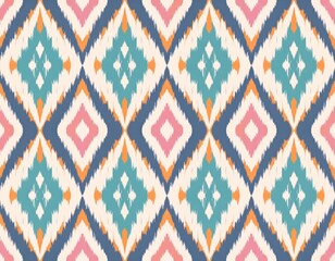 Fototapeta premium Vibrant Geometric Diamond Vector Pattern