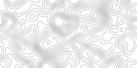 Abstract Topographic background. Geographic line map. Wavy pattern design. Paper texture imitation of a geographical map shades. Vector illustration. Topographic gradient line map. Abstract circle li  © Manjur