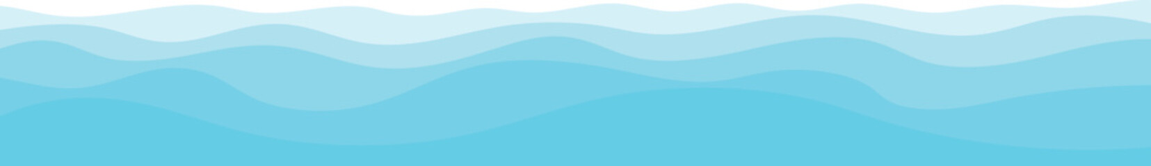 blue sea wave background with mountains and sky