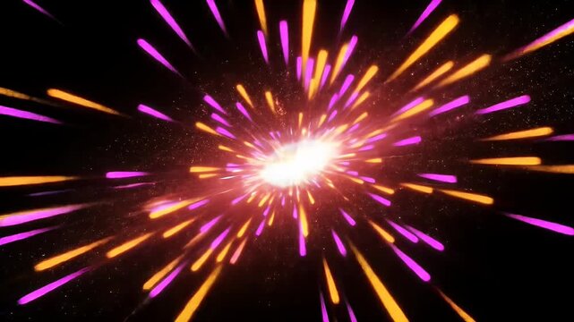 Colorful Light Explosion Burst Motion Graphic Background