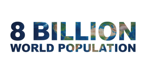 Eight billion world population milestone reached symbolizing global humanity and earth s inhabitants