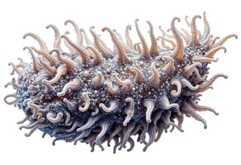 Complex, ornate microbe, 3D render