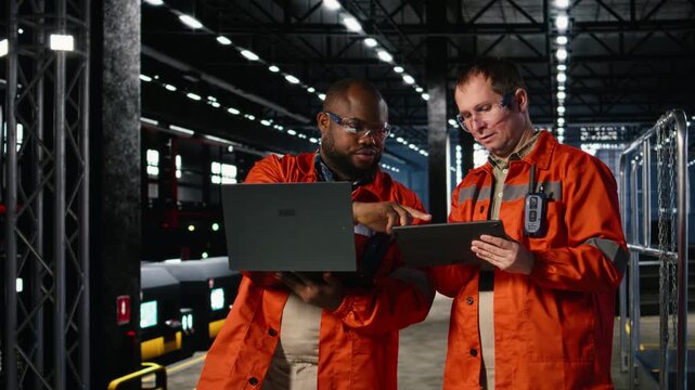 Industrial staff oversees plant operation with gadgets surrounded by workshop tools and steel machinery, demonstrating strong workforce and engineering development for manufacturing. Camera A.