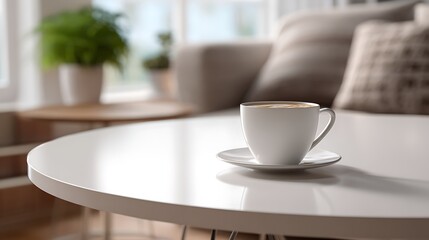Morning Coffee in a Bright, Soft-Focus Room / 明るくソフトフォーカスな部屋でのモーニングコーヒー