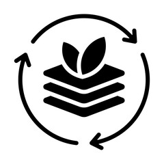 Eco Material Icon - Solid Black