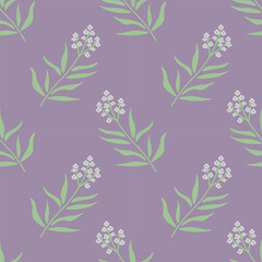 Lemon verbena decorative seamless illustration