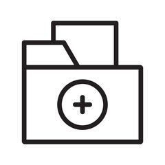 Efficient Add Folder icon collection featuring clear file management and organization symbols for digital and office use