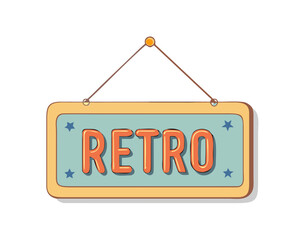 Free retro business hanging sign.

