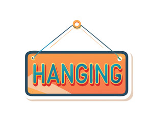 Free retro business hanging sign.

