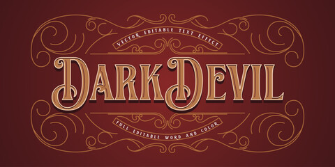 Vintage Western Dark Devil Text Effect