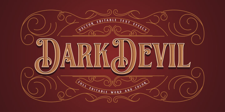 Vintage Western Dark Devil Text Effect - Powered by Adobe