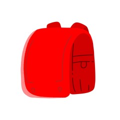 学校イラスト素材｜赤いランドセル