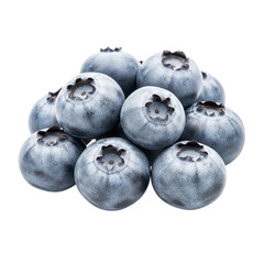 Obraz premium Pile of fresh blueberries isolated on transparent background