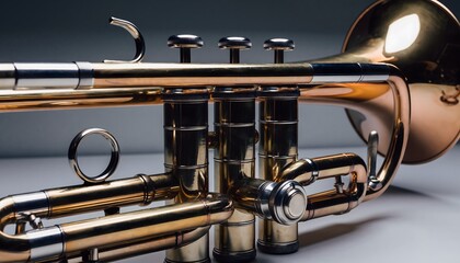 Brass Trumpet Musical Instrument Closeup