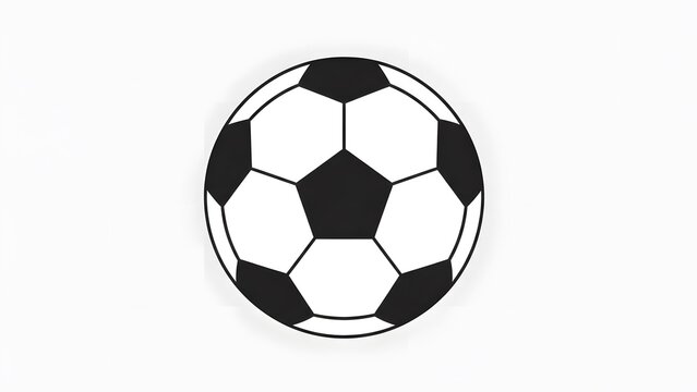 Soccer ball on the field: A pristine soccer ball is ready for the game. This image depicts a classic, black-and-white soccer ball, perfectly spherical and isolated.