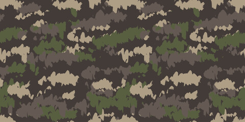 Camouflage background. Seamless pattern.Vector. 迷彩パターン テクスチャ 背景素材