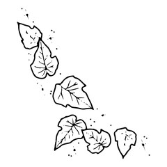 corner border or falling autumn leaves outline
