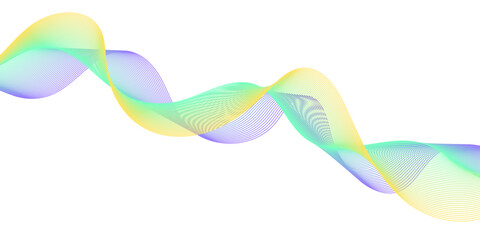 Abstract colorful wave vector illustration with swirling line art texture