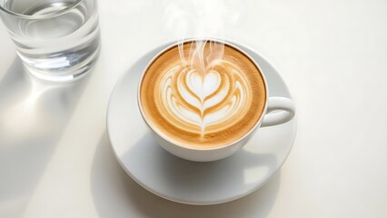 A glass of iced whiskey or iced tea with lemon slices and mint leaves, capturing a refreshing, chilled drink on a white wooden outdoor table with whole lemons blurred in the background.