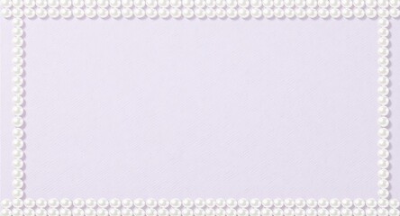 Pearl Frame On Light Purple Background