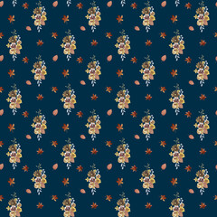 Hand Drawn Autumn Leaves Seamless Pattern