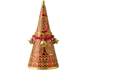 Ornate Hindu wedding ritual item isolated PNG with Transparent Background