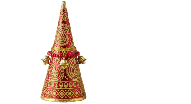 Ornate Hindu wedding ritual item isolated PNG with Transparent Background