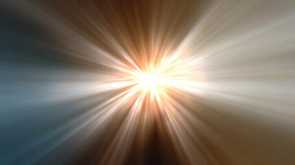 A dynamic burst of light radiates outward, creating an energetic and vibrant visual effect with soft color gradients.