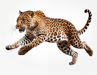 Obraz premium Leopard Sprinting: Dynamic Big Cat Wildlife