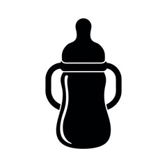 Baby Bottle Silhouette Vector Illustration