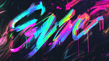 handwritten digital brush font with subtle holographic shading,