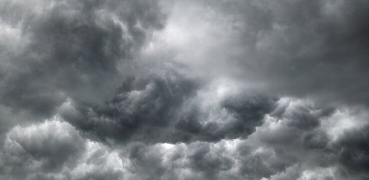 dark clouds storm Heavy rain thunderstorm overcast predict tornado Hurricane or thunderstorm and rainy. Dark sky cloudy have storm lightning sky dark mysterious swirl explosion cloud